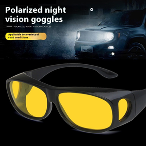 Bulk Cheap Wrap Around Night Vision Goggles Yellow Lens Anti-Glare Polarized Sunglasses Safety Driving Glasses
