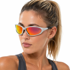 Sports Cycling Sunglasses Wrap Shield Mirror Lens Bike Glasses Polarized Outdoor Running Shades Women Men Logo Custom
