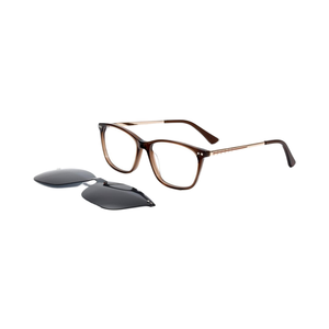 Square Magnetic Acetate Frame TAC Clip on Prescription Eyewear