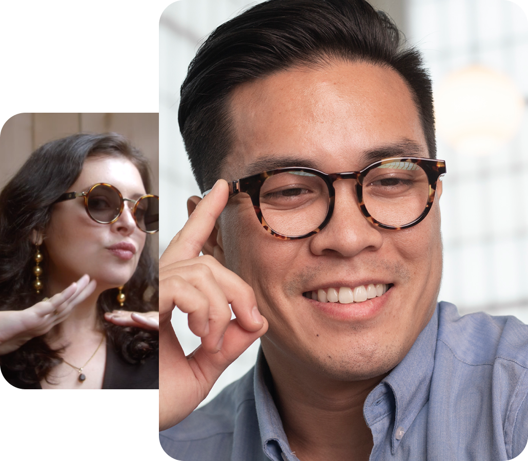 Using Vue smart glasses touch panel as remote camera shutter trigger